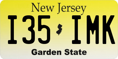 NJ license plate I35IMK