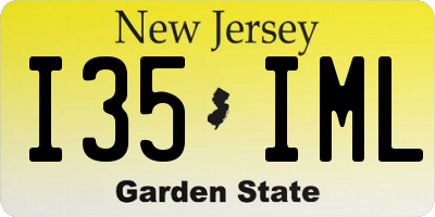 NJ license plate I35IML