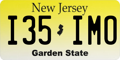 NJ license plate I35IMO