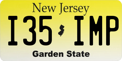NJ license plate I35IMP