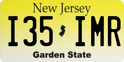 NJ license plate I35IMR