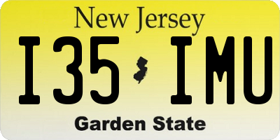 NJ license plate I35IMU