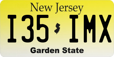 NJ license plate I35IMX