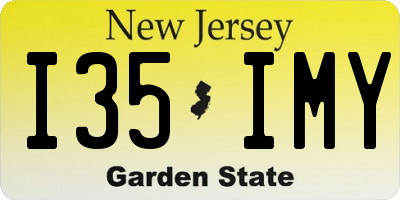 NJ license plate I35IMY