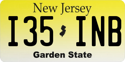 NJ license plate I35INB