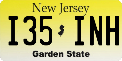 NJ license plate I35INH