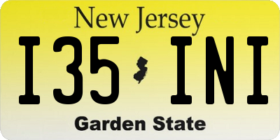 NJ license plate I35INI