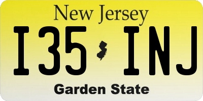 NJ license plate I35INJ