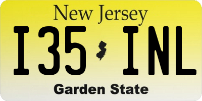 NJ license plate I35INL