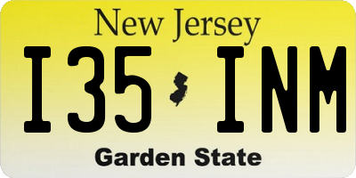 NJ license plate I35INM