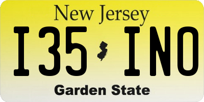 NJ license plate I35INO
