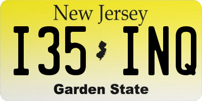 NJ license plate I35INQ