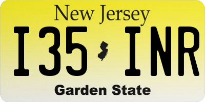 NJ license plate I35INR