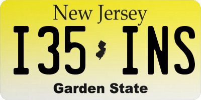 NJ license plate I35INS
