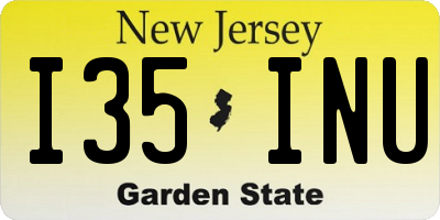 NJ license plate I35INU