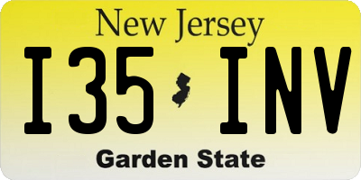 NJ license plate I35INV