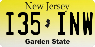 NJ license plate I35INW