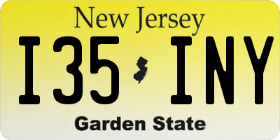 NJ license plate I35INY