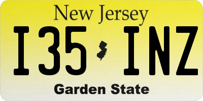 NJ license plate I35INZ