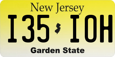 NJ license plate I35IOH