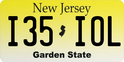 NJ license plate I35IOL