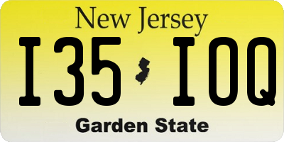 NJ license plate I35IOQ