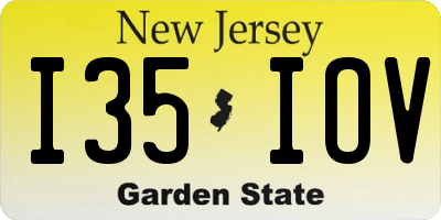 NJ license plate I35IOV