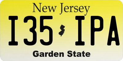 NJ license plate I35IPA