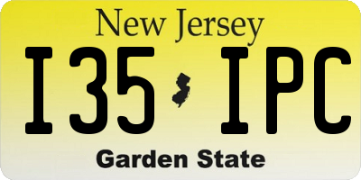 NJ license plate I35IPC