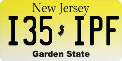 NJ license plate I35IPF
