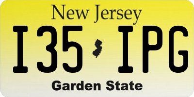 NJ license plate I35IPG