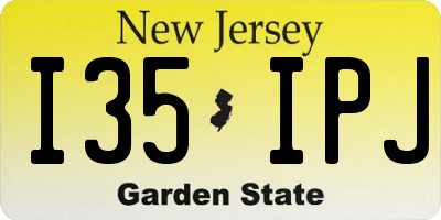 NJ license plate I35IPJ