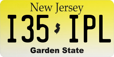 NJ license plate I35IPL