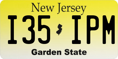 NJ license plate I35IPM
