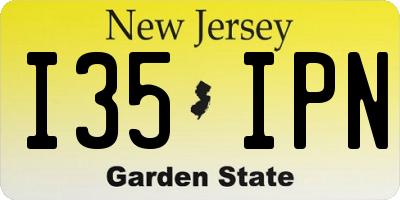 NJ license plate I35IPN