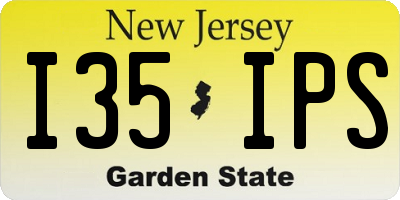 NJ license plate I35IPS