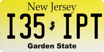 NJ license plate I35IPT