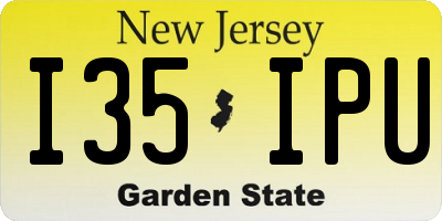 NJ license plate I35IPU