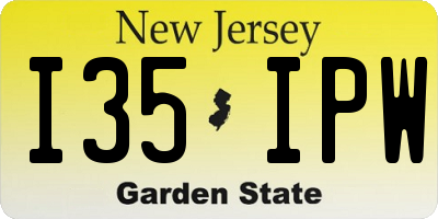 NJ license plate I35IPW
