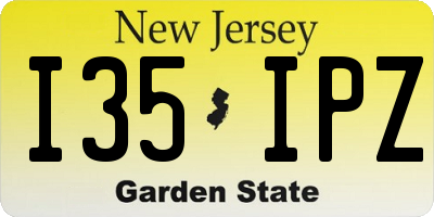 NJ license plate I35IPZ