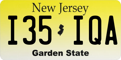 NJ license plate I35IQA