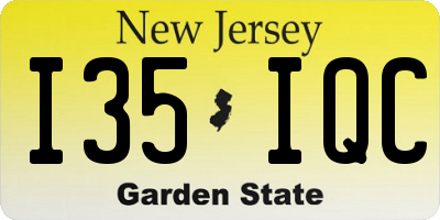 NJ license plate I35IQC