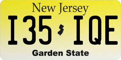 NJ license plate I35IQE