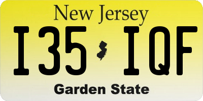NJ license plate I35IQF