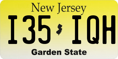 NJ license plate I35IQH