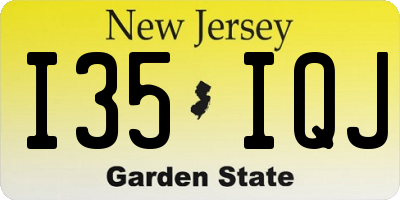 NJ license plate I35IQJ