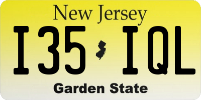 NJ license plate I35IQL