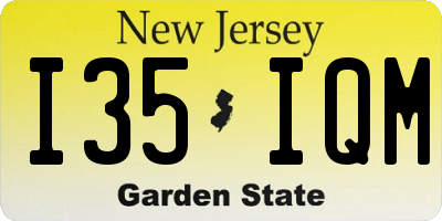 NJ license plate I35IQM