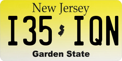 NJ license plate I35IQN