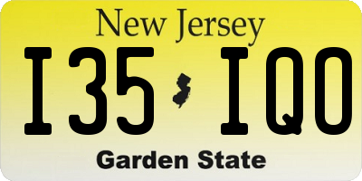 NJ license plate I35IQO